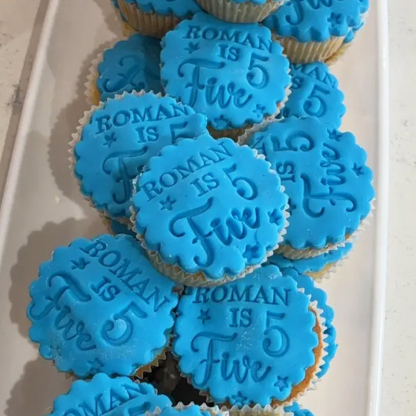 Customizable Name And Number Birthday Cookie Stamps With Star Decoration