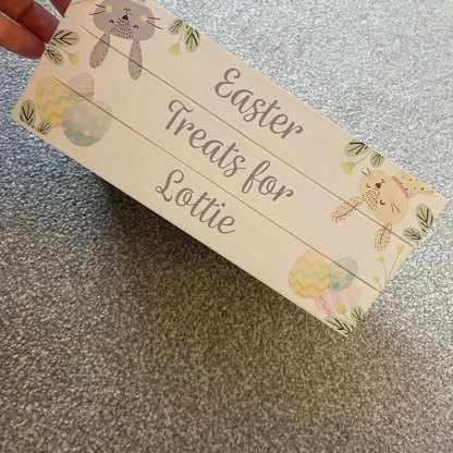 Easter White Wooden Crate Custom Easter Box