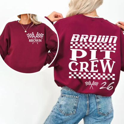 Family Personalized Last Name Racing Sweatshirt