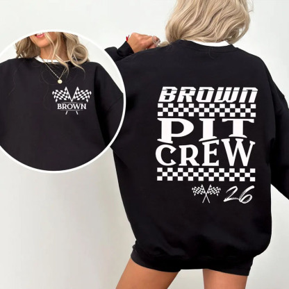 Family Personalized Last Name Racing Sweatshirt