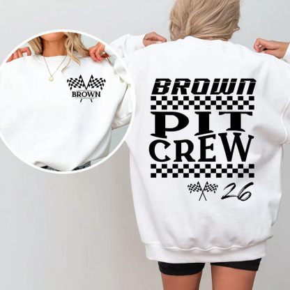 Family Personalized Last Name Racing Sweatshirt
