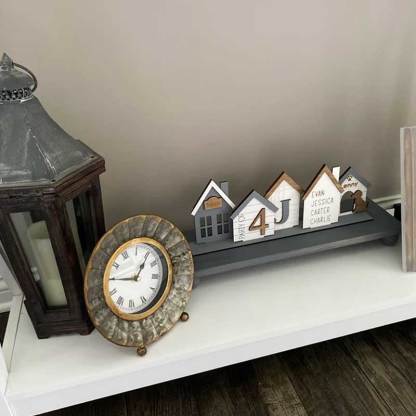 Personalized Grey Houses, Standing House, Shelf Sitter
