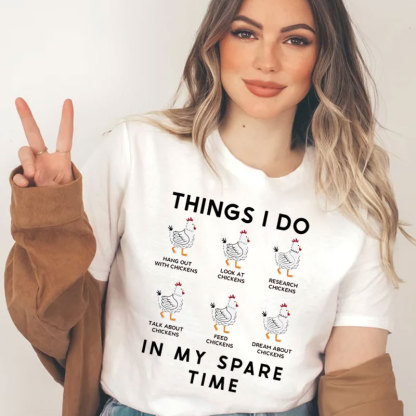Funny Chicken Shirt Chicken Girl T-Shirt
