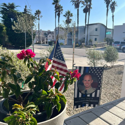 Custom Police Memorial Garden Flag with Photo