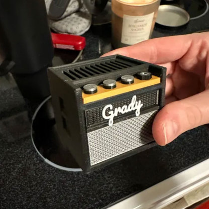 Customizable 3D Printed Guitar Amp Pick Holder with Drawer
