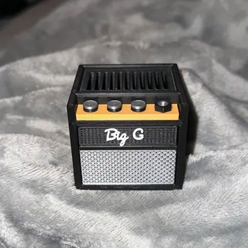 Customizable 3D Printed Guitar Amp Pick Holder with Drawer