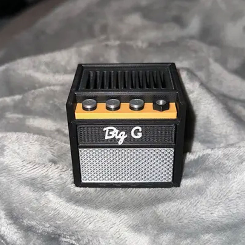 Customizable 3D Printed Guitar Amp Pick Holder with Drawer