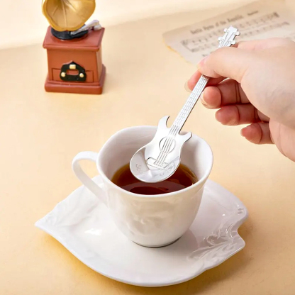 Hand Stamped Guitar Tea Spoon music guitarist