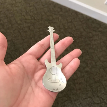 Hand Stamped Guitar Tea Spoon music guitarist