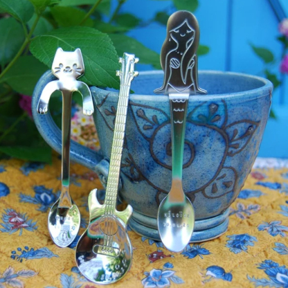 Hand Stamped Guitar Tea Spoon music guitarist