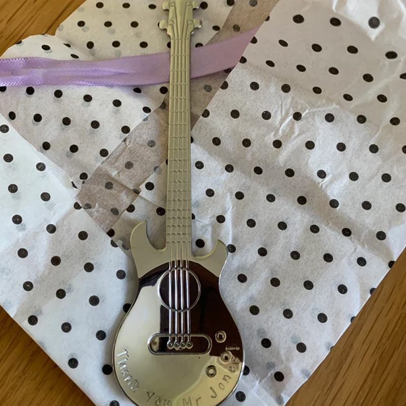 Hand Stamped Guitar Tea Spoon music guitarist