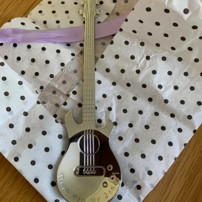 Hand Stamped Guitar Tea Spoon music guitarist