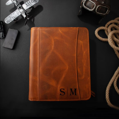 Handmade Leather Portfolio Personalized Gift