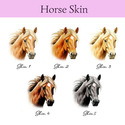 Personalized Birth Flower Horse Birthmark Name Large Tote Bag