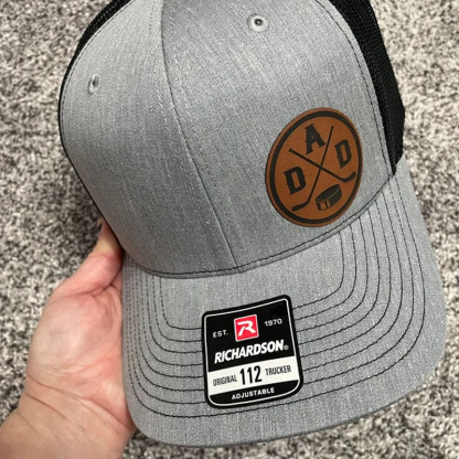 Ice Hockey Sticks Cross Dad Trucker Hat
