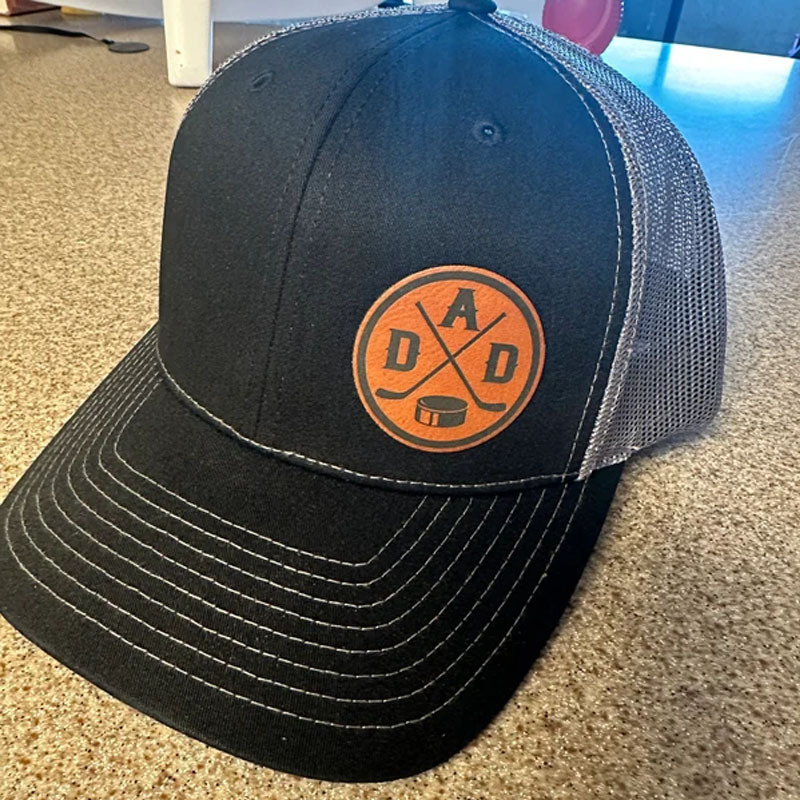Ice Hockey Sticks Cross Dad Trucker Hat