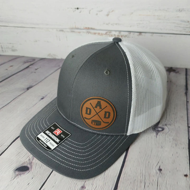 Ice Hockey Sticks Cross Dad Trucker Hat