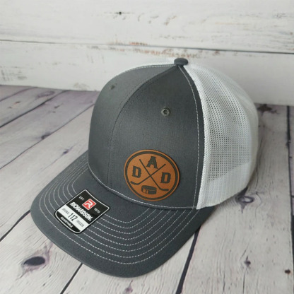 Ice Hockey Sticks Cross Dad Trucker Hat