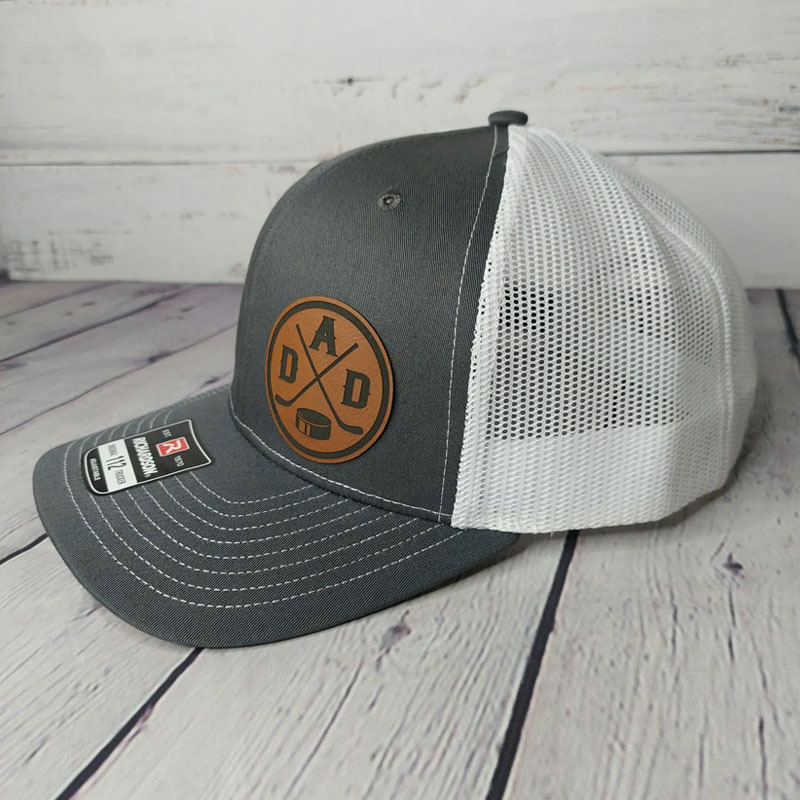 Ice Hockey Sticks Cross Dad Trucker Hat