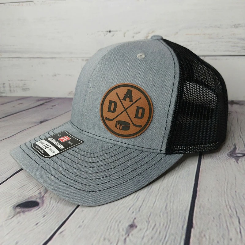 Ice Hockey Sticks Cross Dad Trucker Hat