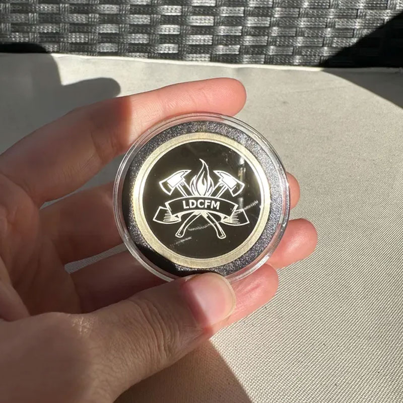 Personalized Firefighter Engraved Brass Coin