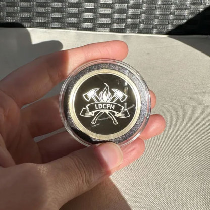 Personalized Firefighter Engraved Brass Coin
