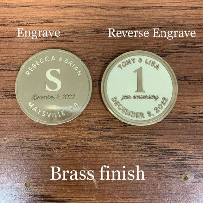 Personalized Firefighter Engraved Brass Coin