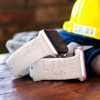 Line Wife Silicone Laser Engraved Apple Watch Band