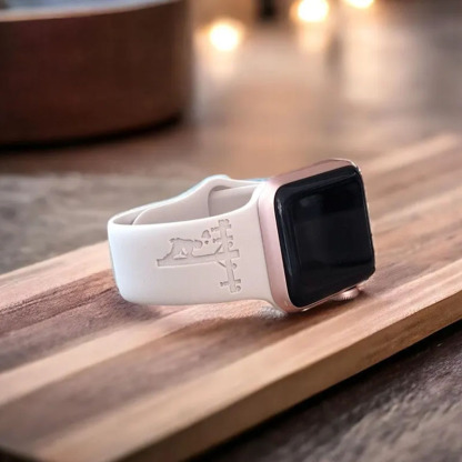 Line Wife Silicone Laser Engraved Apple Watch Band