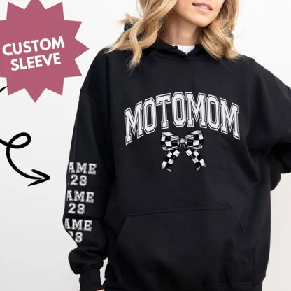 MotoDad Racing Hoodie MotoMom Gift Custom Race Hoodie