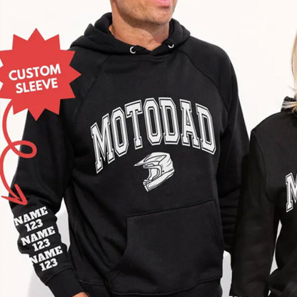 MotoDad Racing Hoodie MotoMom Gift Custom Race Hoodie