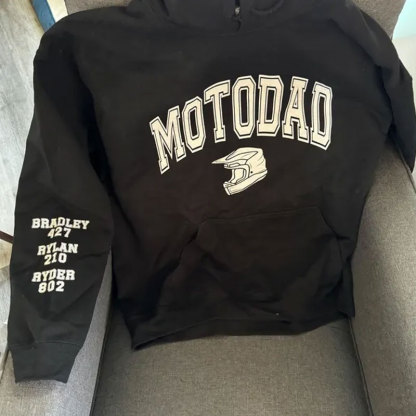 MotoDad Racing Hoodie MotoMom Gift Custom Race Hoodie