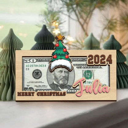 Personalized Christmas Money Holders, Santa Money Cards