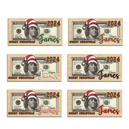 Personalized Christmas Money Holders, Santa Money Cards