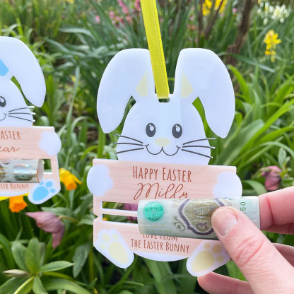Pastel Bunny Easter Hunt Money Holder Gift Card