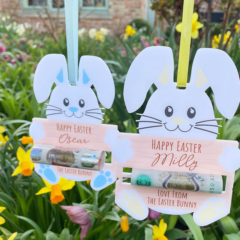 Pastel Bunny Easter Hunt Money Holder Gift Card