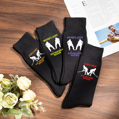 Personalised Lucky Ice Hockey Socks