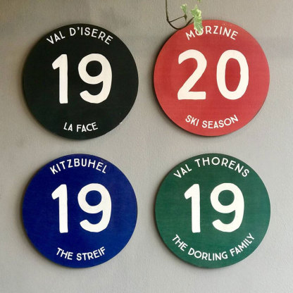 Personalised Ski Resort Piste Marker Sign