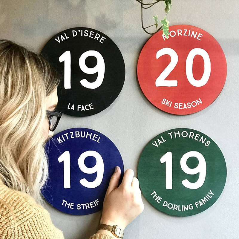 Personalised Ski Resort Piste Marker Sign