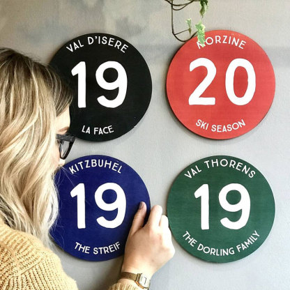 Personalised Ski Resort Piste Marker Sign