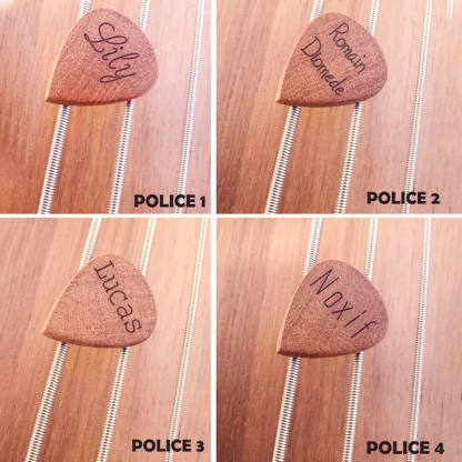 Personalize Gift Wood Guitar Pick With Box