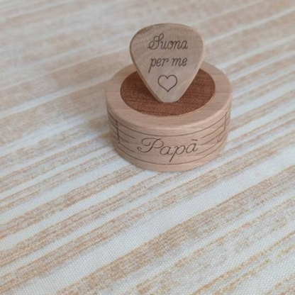 Personalize Gift Wood Guitar Pick With Box
