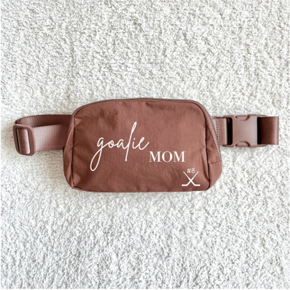 Personalize Hockey Mama Belt Bag Hip Convertible Waist Bag Hockey