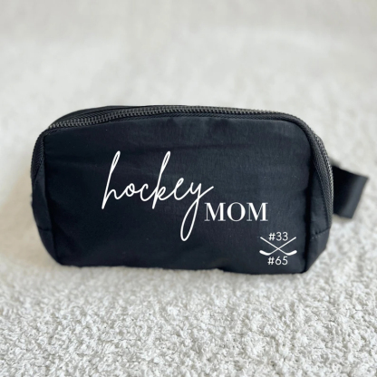 Personalize Hockey Mama Belt Bag Hip Convertible Waist Bag Hockey