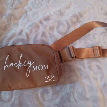 Personalize Hockey Mama Belt Bag Hip Convertible Waist Bag Hockey