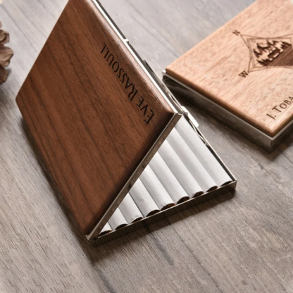 Personalized Wooden Cigarette Case