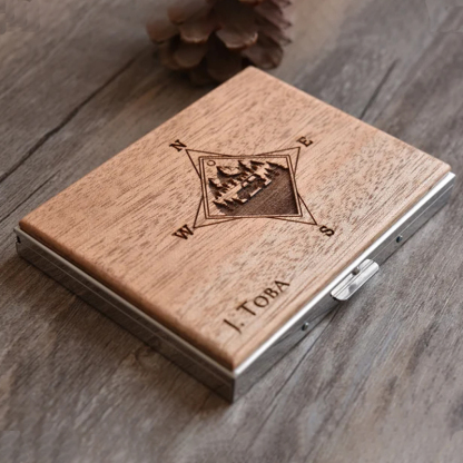 Personalized Wooden Cigarette Case