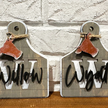 Personalized Cow Tag Decorative Board 
