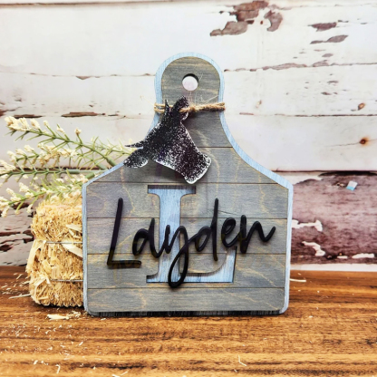 Personalized Cow Tag Decorative Board 
