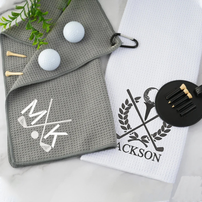 Personalized Embroidered Monogrammed Golf Towel